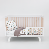 Cotton Muslin Toddler Comforter - Watercolor Critters - HoneyBug 