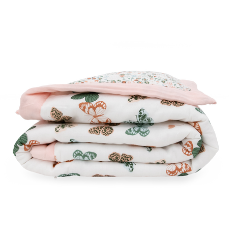 Cotton Muslin Toddler Comforter - Butterflies