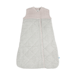 Cotton Muslin Quilted Sleep Bag - Grey Stripe