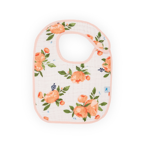 Cotton Muslin Classic Bib 3 Pack - Watercolor Roses