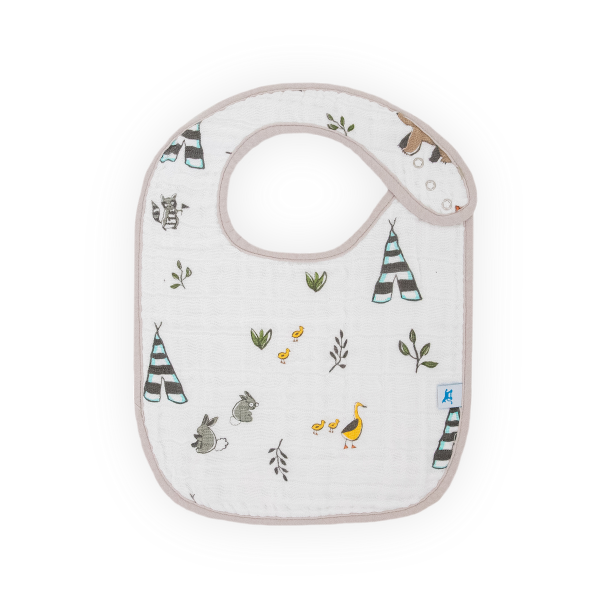 Cotton Muslin Classic Bib 3 Pack - Forest Friends