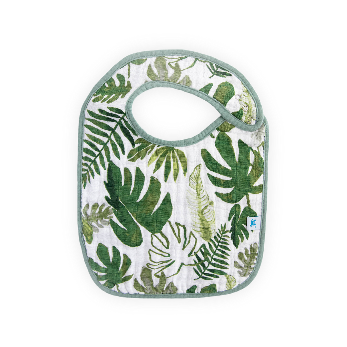 Cotton Muslin Classic Bib 3 Pack - Tropical Leaf