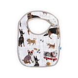 Cotton Muslin Classic Bib 3 Pack - Woof