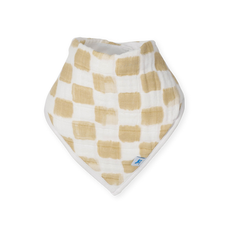 Cotton Muslin + Fleece Bandana Bib 4 Pack - Adobe Checker