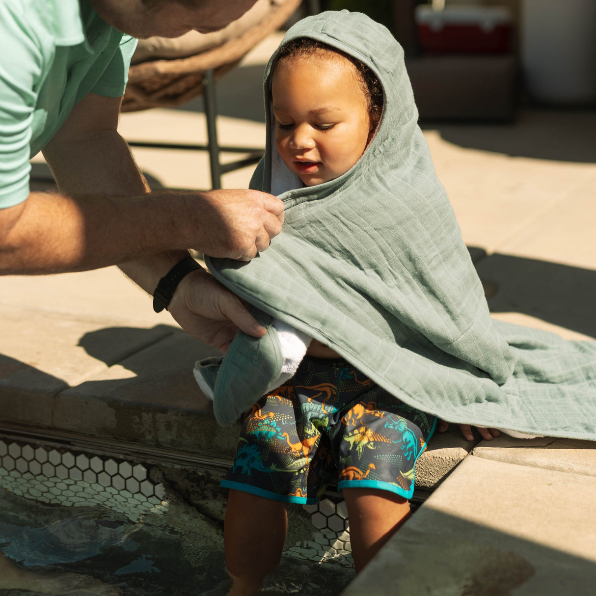 Toddler Hooded Towel - Sea