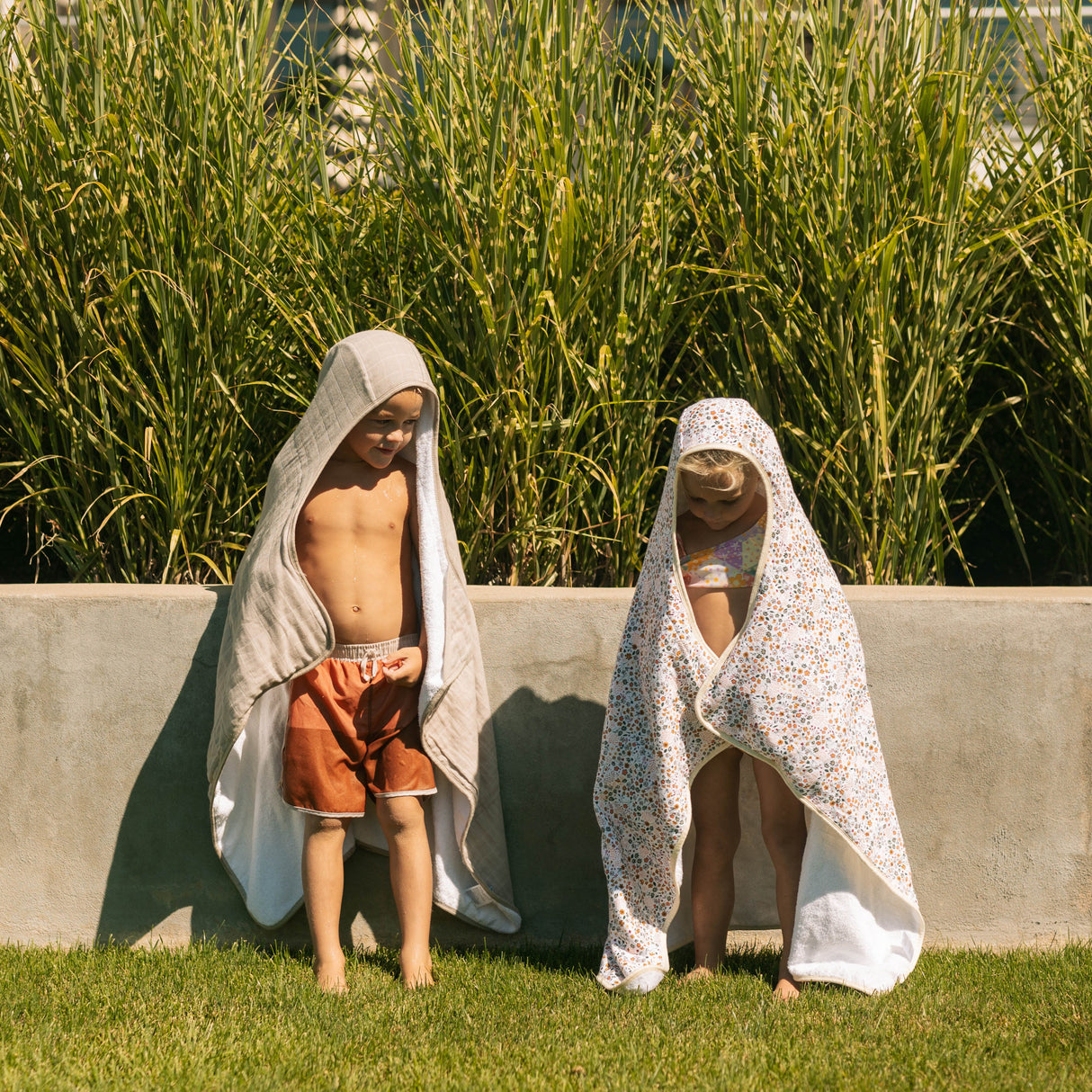 Toddler Hooded Towel - Pressed Petals