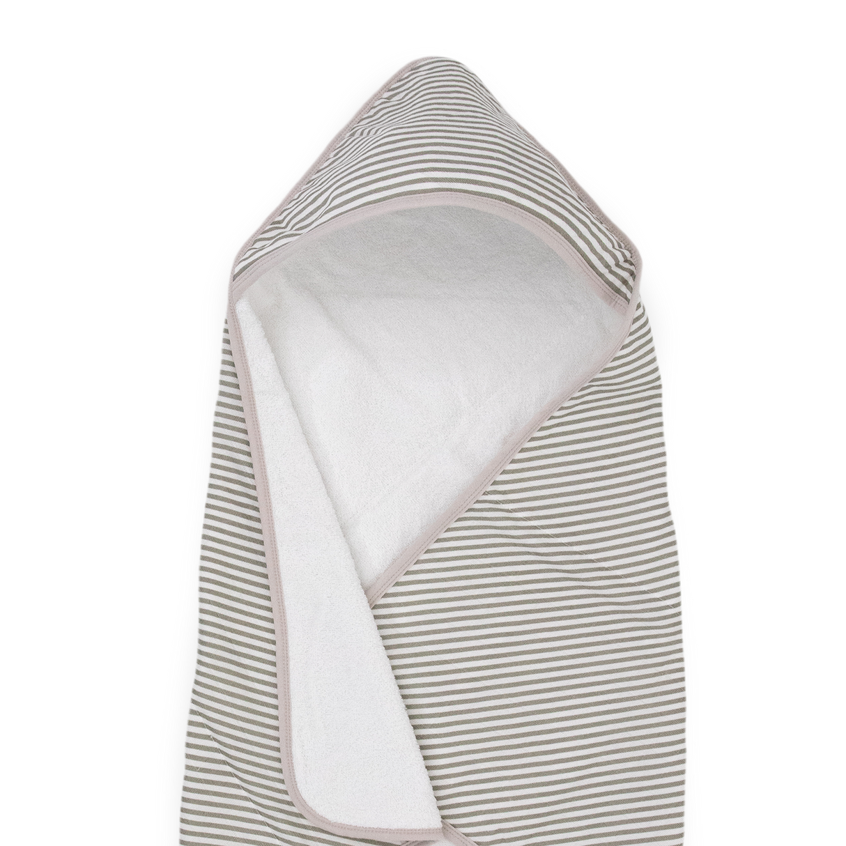 Infant Hooded Towel - Grey Stripe