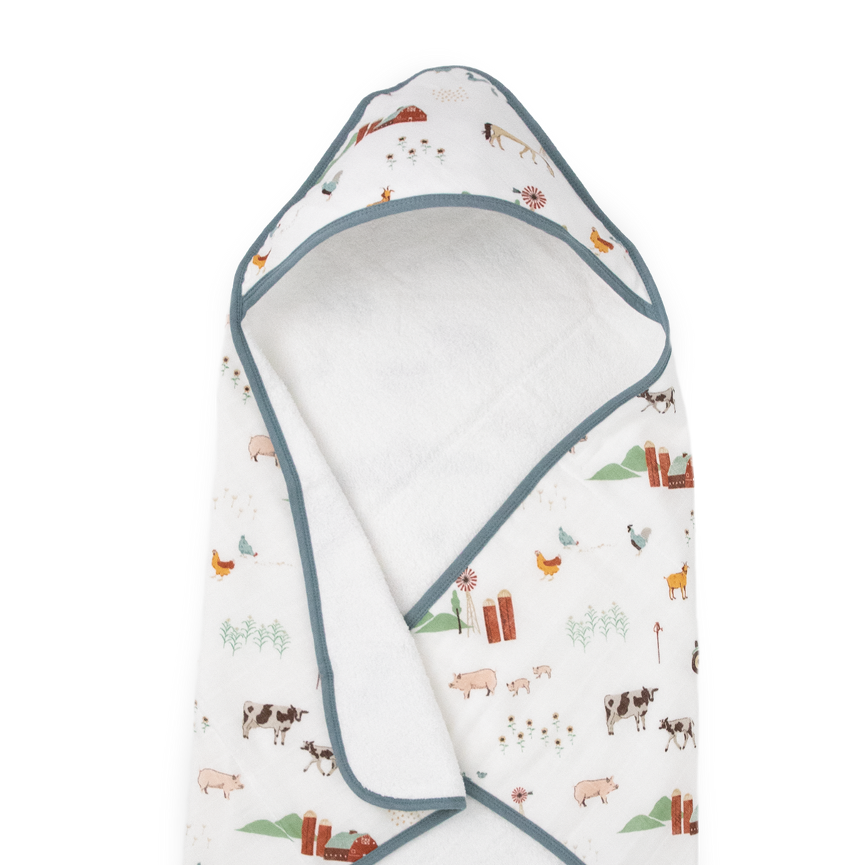 Infant Hooded Towel - Farmyard