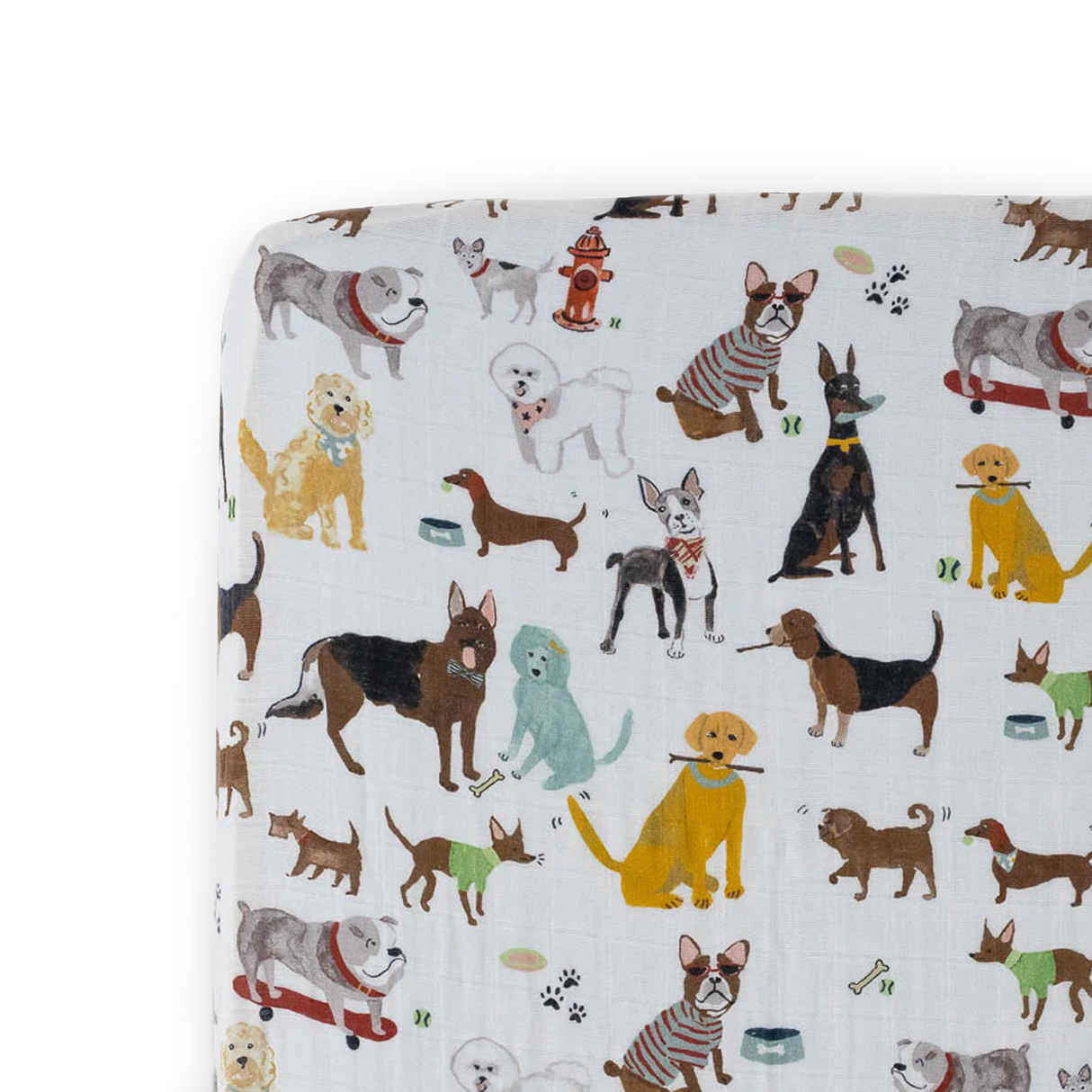 Cotton Muslin Crib Sheet - Woof