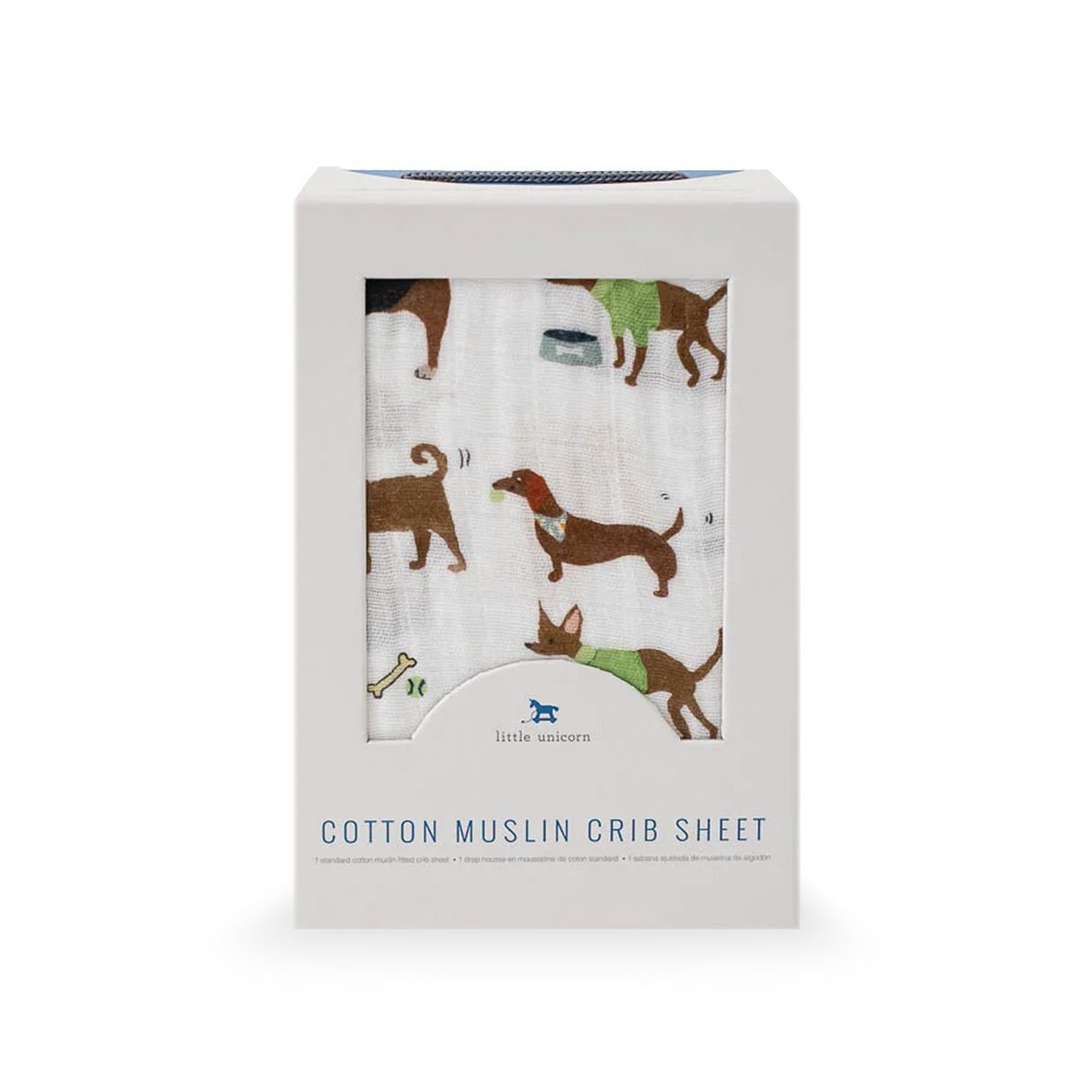 Cotton Muslin Crib Sheet - Woof