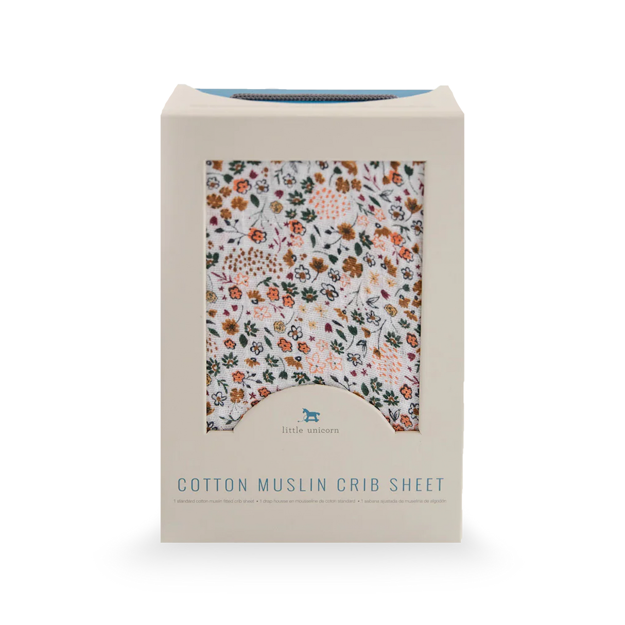 Cotton Muslin Crib Sheet - Pressed Petals