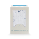 Cotton Muslin Crib Sheet - Shooting Stars