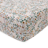 Cotton Muslin Changing Pad Cover - Pressed Petals