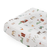 Cotton Muslin Changing Pad Cover - Farmyard