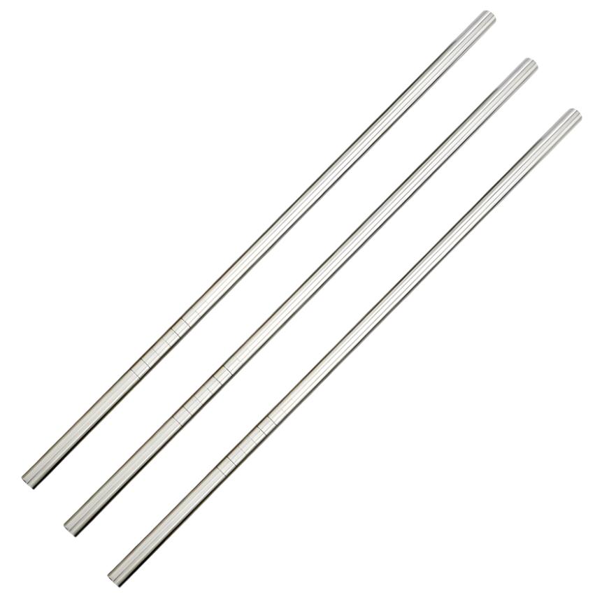 Haakaa Straight Stainless Steel Straws with Cleaning Brush, 3 pk