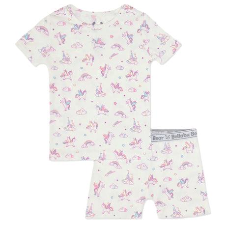 Unicorn Bamboo Kids Pajama Short Set - HoneyBug 
