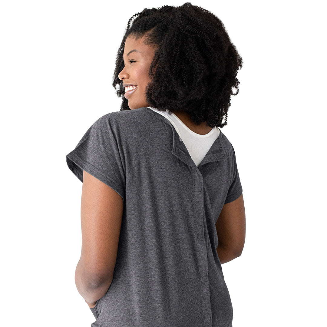 Universal Labor & Delivery Gown | Grey Heather - HoneyBug 