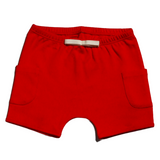 100% Peruvian Pima Cotton Shorts in Engine Red - HoneyBug 