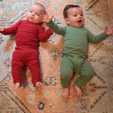 baby pajamas | scarlet red - HoneyBug 