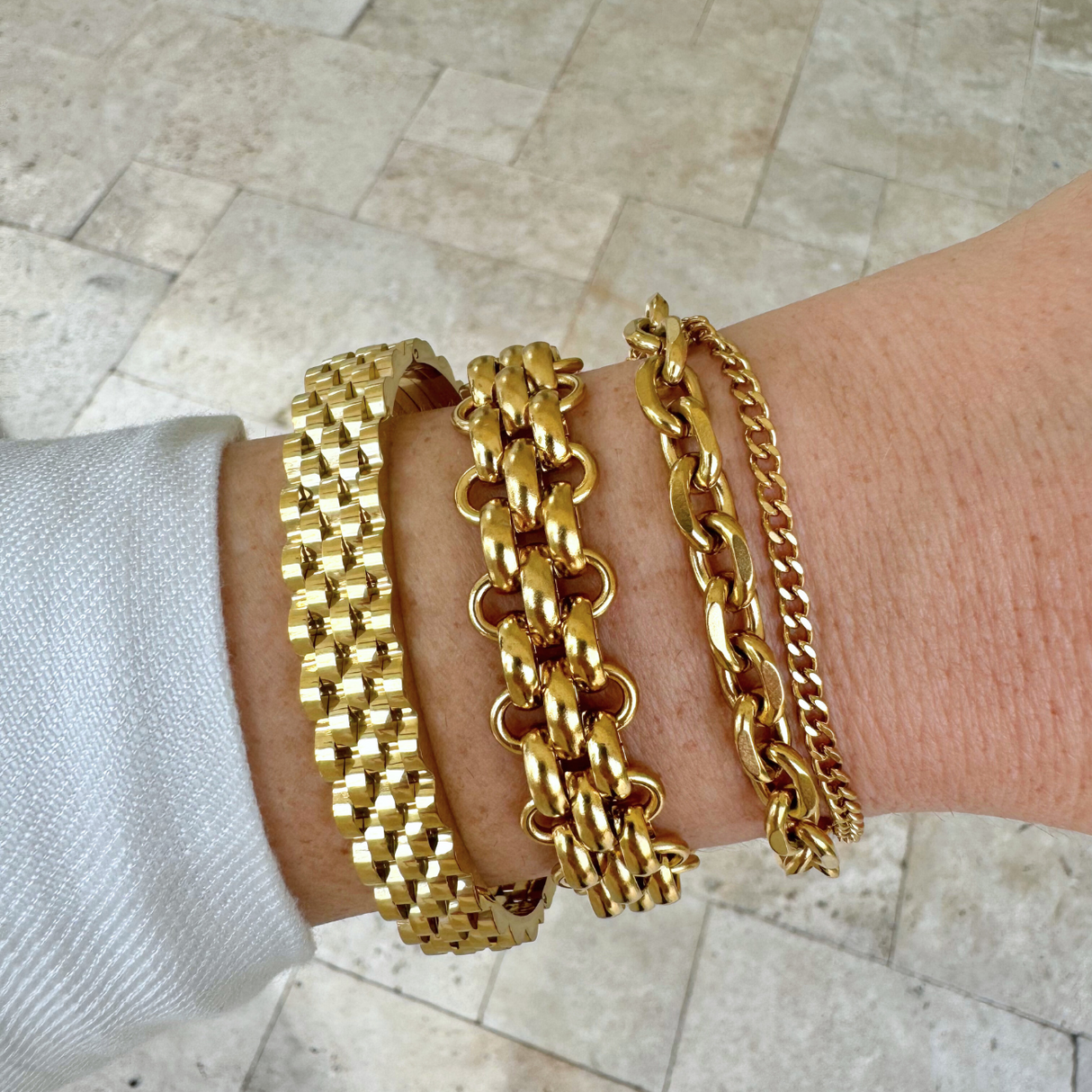 Griselda Watch Band Bangle Bracelet - HoneyBug 