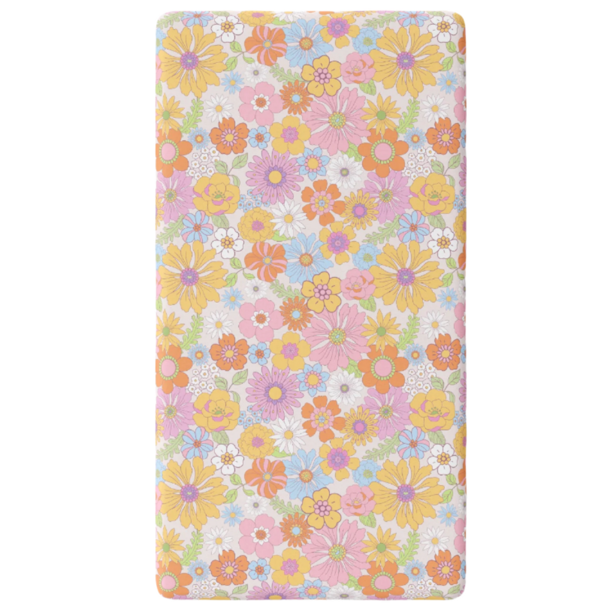 Fitted Crib Sheet - Retro Floral