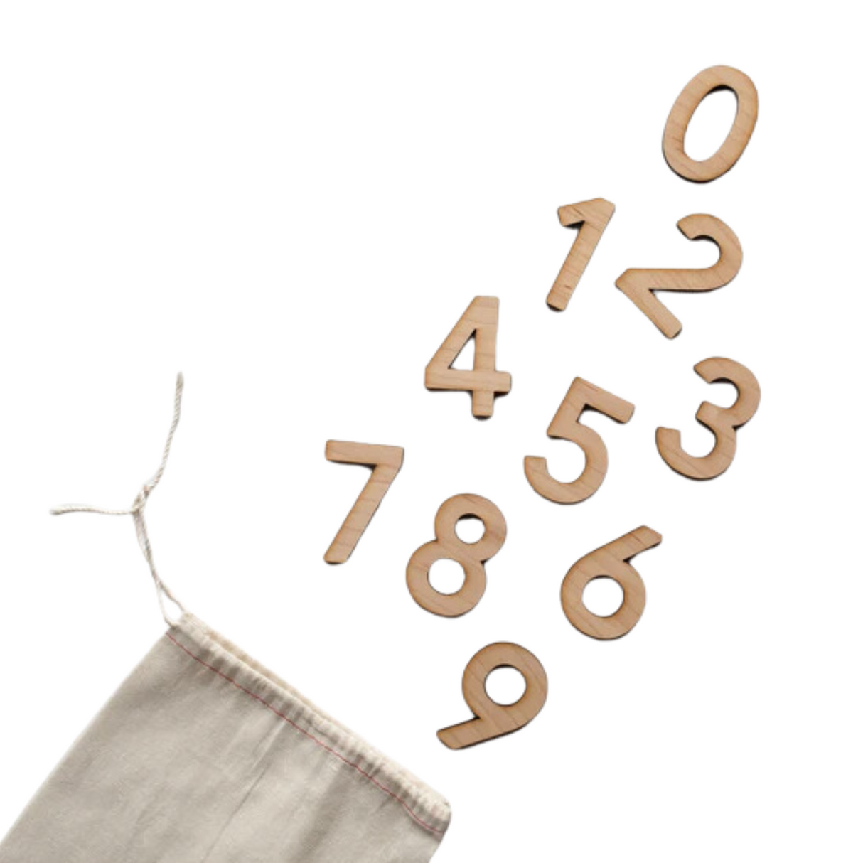 Wooden Number Set • Wood Numerals & Math Symbols in Maple - HoneyBug 