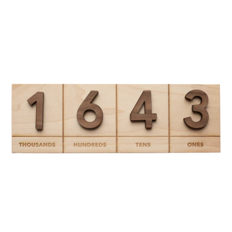 Wooden Place Value Board from Ones to Thousands - HoneyBug 