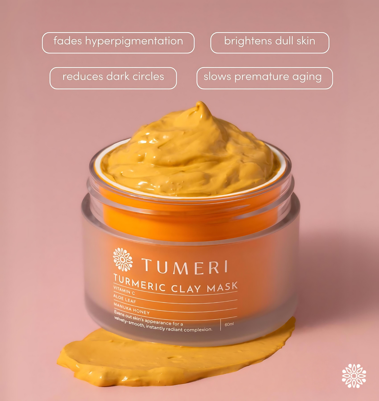 Turmeric + Vitamin C Clay Mask - HoneyBug 