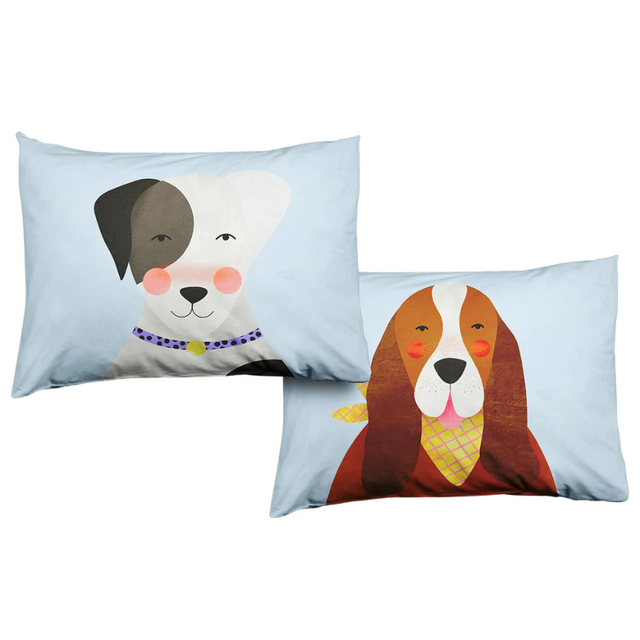 2-pack Dog Print Standard Size Pillowcases - HoneyBug 