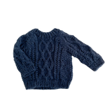 Fisherman Sweater, Navy - HoneyBug 