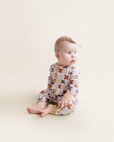 Bamboo Zip Romper | Xoxo - HoneyBug 