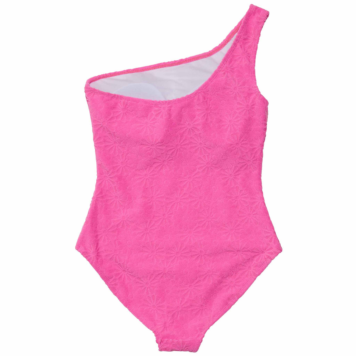 Womens Bubblegum Bloom One Shoulder Swimsuit - HoneyBug 