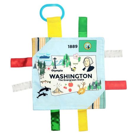 Washington State Tag Toy Crinkle Square - HoneyBug 