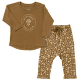 Organic Kids T-Shirt & Pant Set - Wildflower