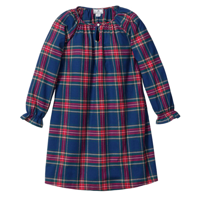 Girl's Brushed Twill Delphine Nightgown in Windsor Tartan - HoneyBug 