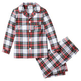 Kid's Brushed Twill Pajama Set in Balmoral Tartan - HoneyBug 