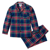 Kid's Brushed Twill Pajama Set in Windsor Tartan - HoneyBug 
