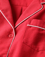 Kid's Flannel Pajama Set in Red - HoneyBug 