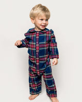 Baby's Brushed Twill Cambridge Romper in Windsor Tartan - HoneyBug 