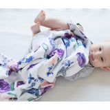 Premium Baby & Toddler Blanket - Purple & Blush Floral