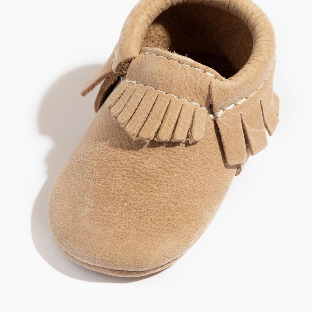 Weathered Brown Moccasin Baby Shoe - HoneyBug 