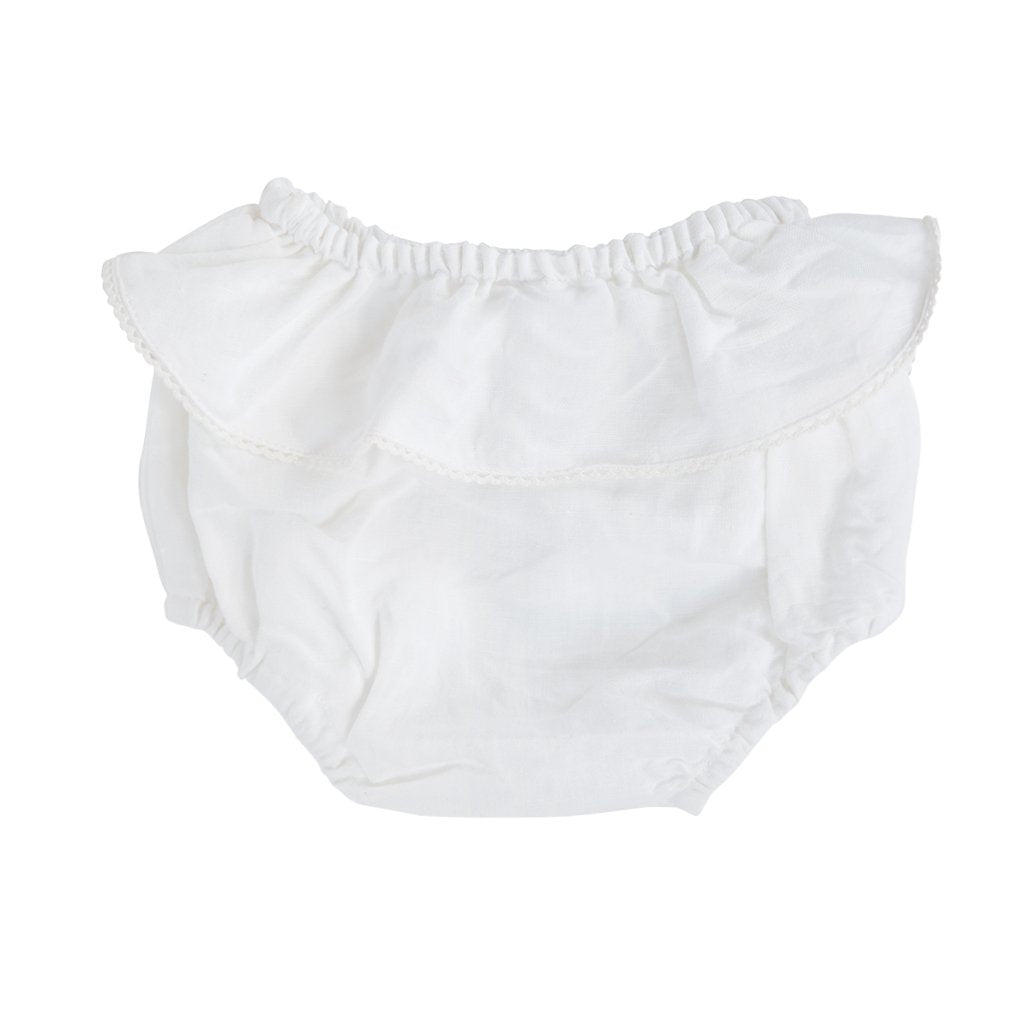 Bloomer | white linen frill