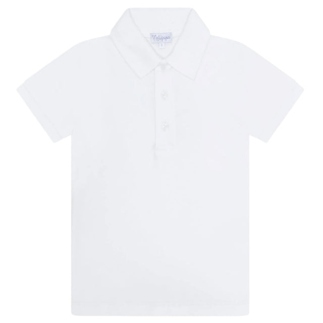 White Pima Cotton Polo Shirt - HoneyBug 
