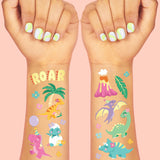 Cute Dino Tats - 40 Foil Temporary Tattoos