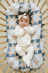 Patchwork Print Muslin Swaddle Blanket - HoneyBug 