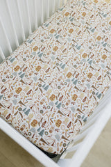 Camping Trip Bamboo Stretch Crib Sheet - HoneyBug 
