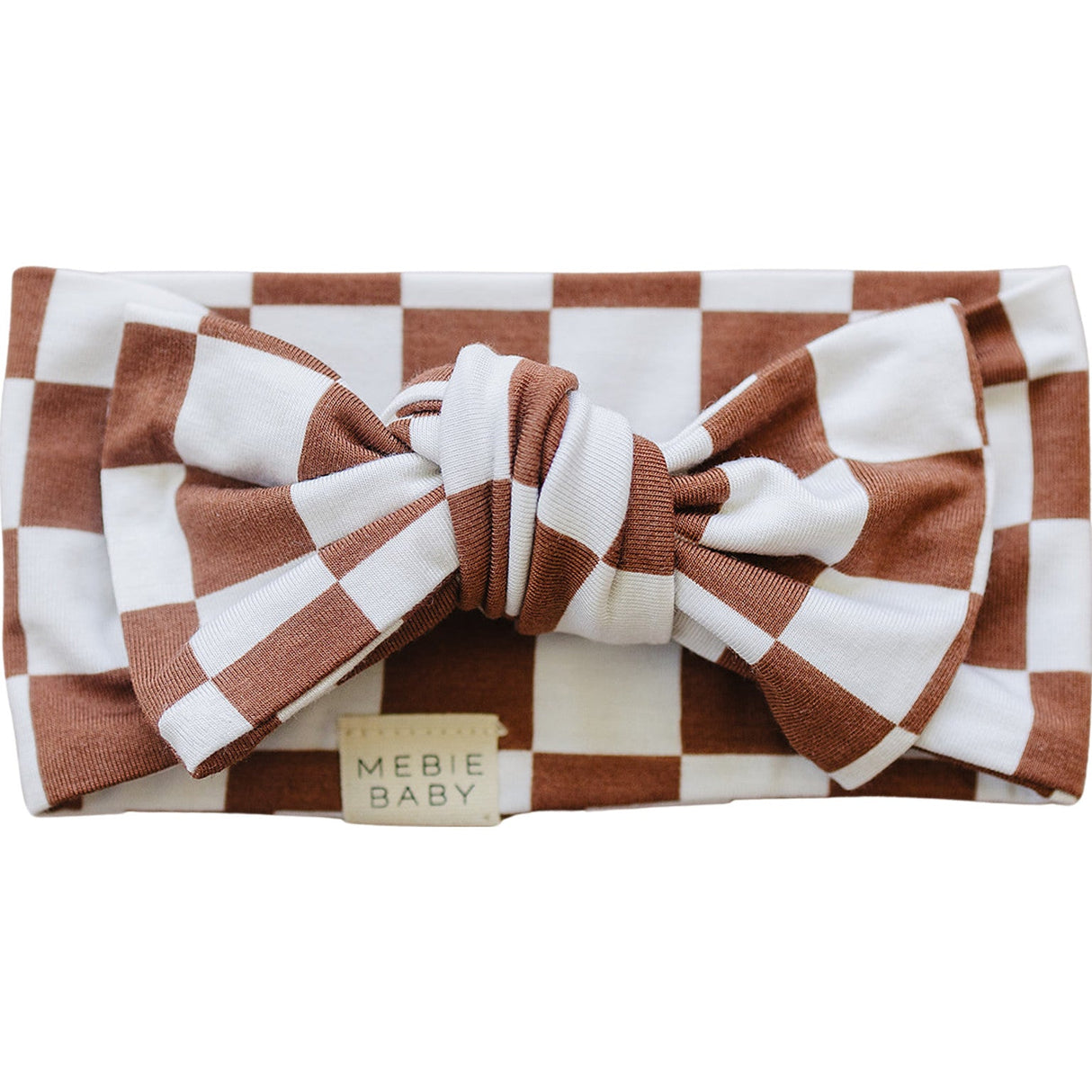 Rust Checkered Bamboo Head Wrap - HoneyBug 