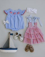 Stripe Ruffle Dress - HoneyBug 