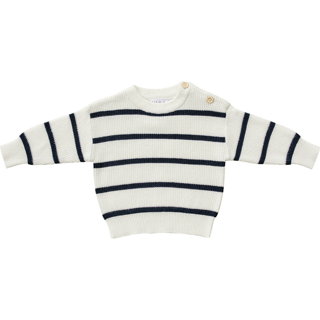Navy Stripe Knit Sweater - HoneyBug 