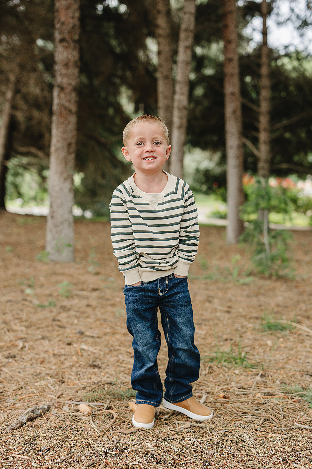 Stay Cool Striped Crewneck - HoneyBug 